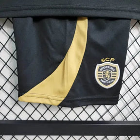 Camisa Sporting Away II 23/24 - Torcedor Infantil Preta CR7 - Netmantos
