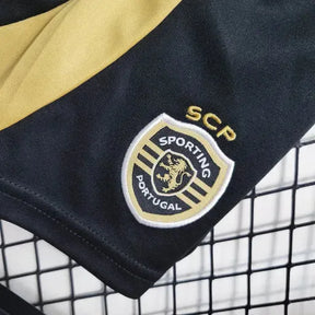 Camisa Sporting Away II 23/24 - Torcedor Infantil Preta CR7 - Netmantos