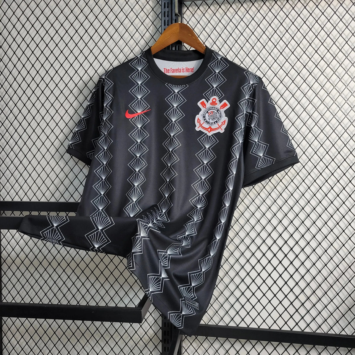 Camisa Timão Treino 23/24 - Torcedor Masculina Preta - Netmantos