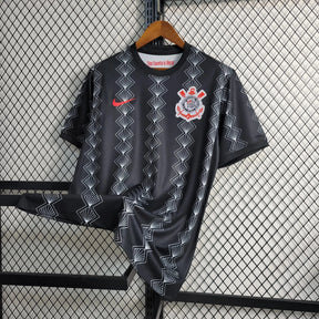 Camisa Timão Treino 23/24 - Torcedor Masculina Preta - Netmantos