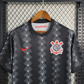 Camisa Timão Treino 23/24 - Torcedor Masculina Preta - Netmantos
