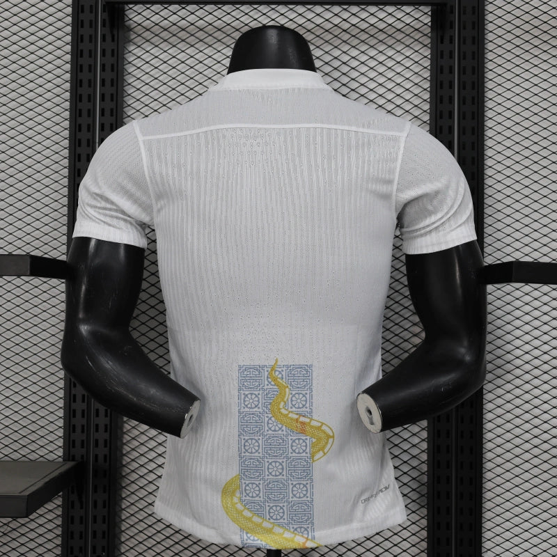Camisa Tottenham Cobra Dourada 25/26 - Jogador Masculina Branca - Netmantos